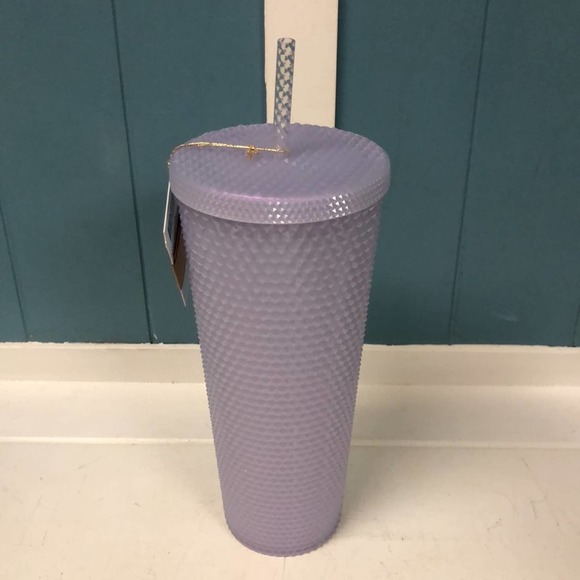 Starbucks 2021 Holiday Icy lilac Bling Studded Cold Cup Tumbler 24oz NEW + - Picture 4 of 6